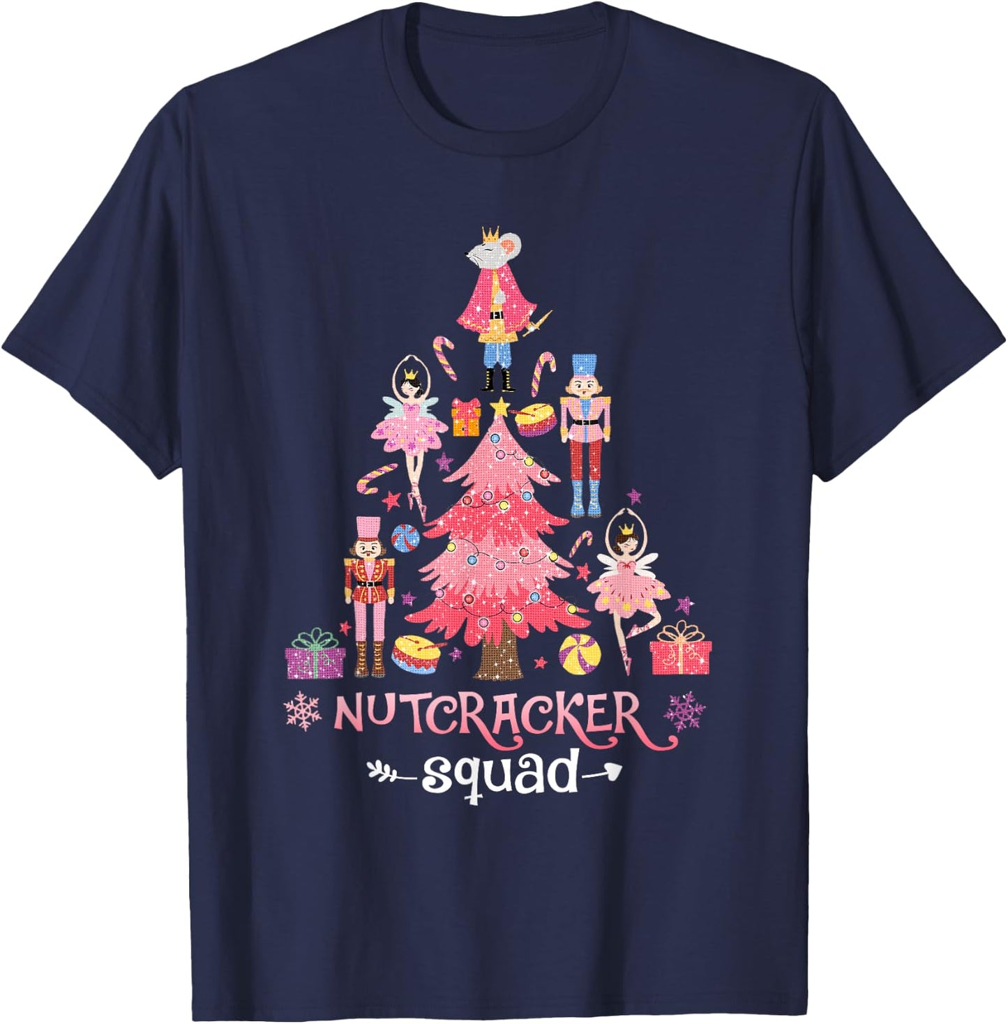 Christmas Nutcracker Squad Ballet Dance Women Kids Girls T-Shirt - T-Shirt | Navy