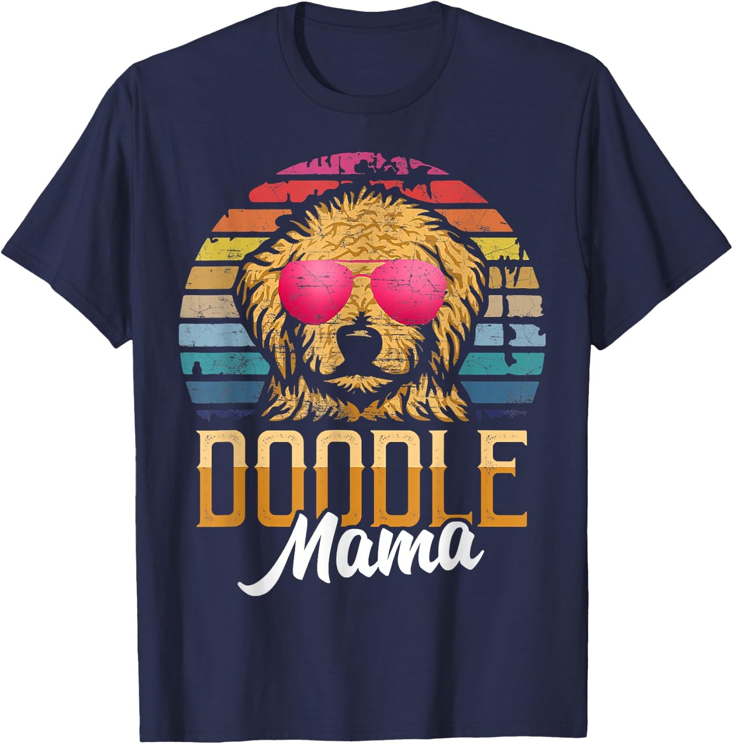 Doodle Mama Goldendoodle Mom T-Shirt - T-Shirt | Navy