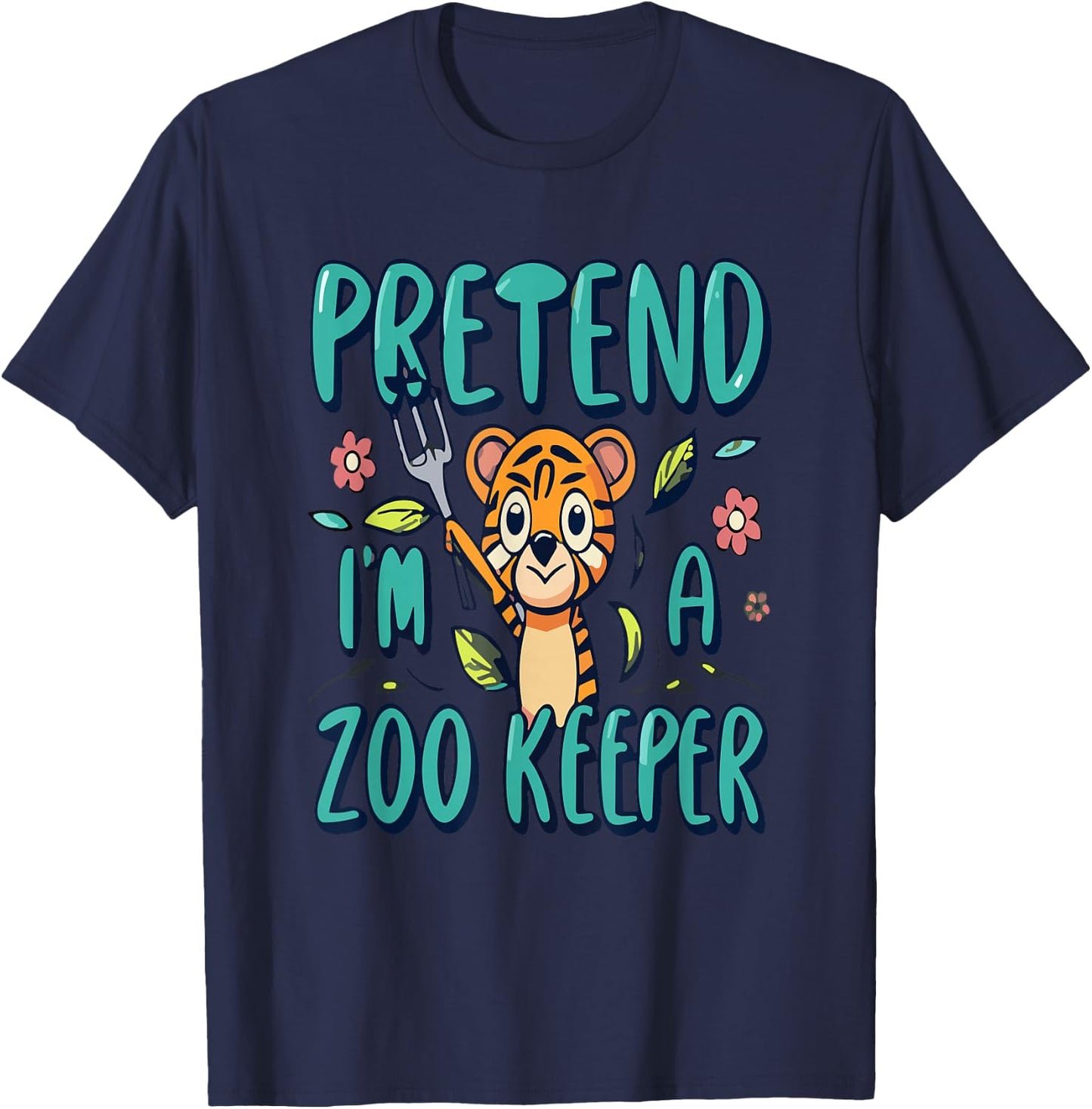Pretend I'm A zoo keeper Funny Pretend Im a zoo keeper Kids T-Shirt - T-Shirt | Navy