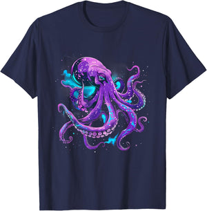 Octopus Cthulhu Kraken Sea Monster Ocean Sea Animal Lover T-Shirt - T-Shirt | Navy
