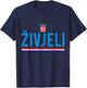 Zivjeli Croatian Flag Pride Vintage Croatia T-Shirt - T-Shirt | Navy