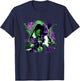 Dungeons & Dragons Drizzt Hooded Face Portrait Vintage T-Shirt - T-Shirt | Navy