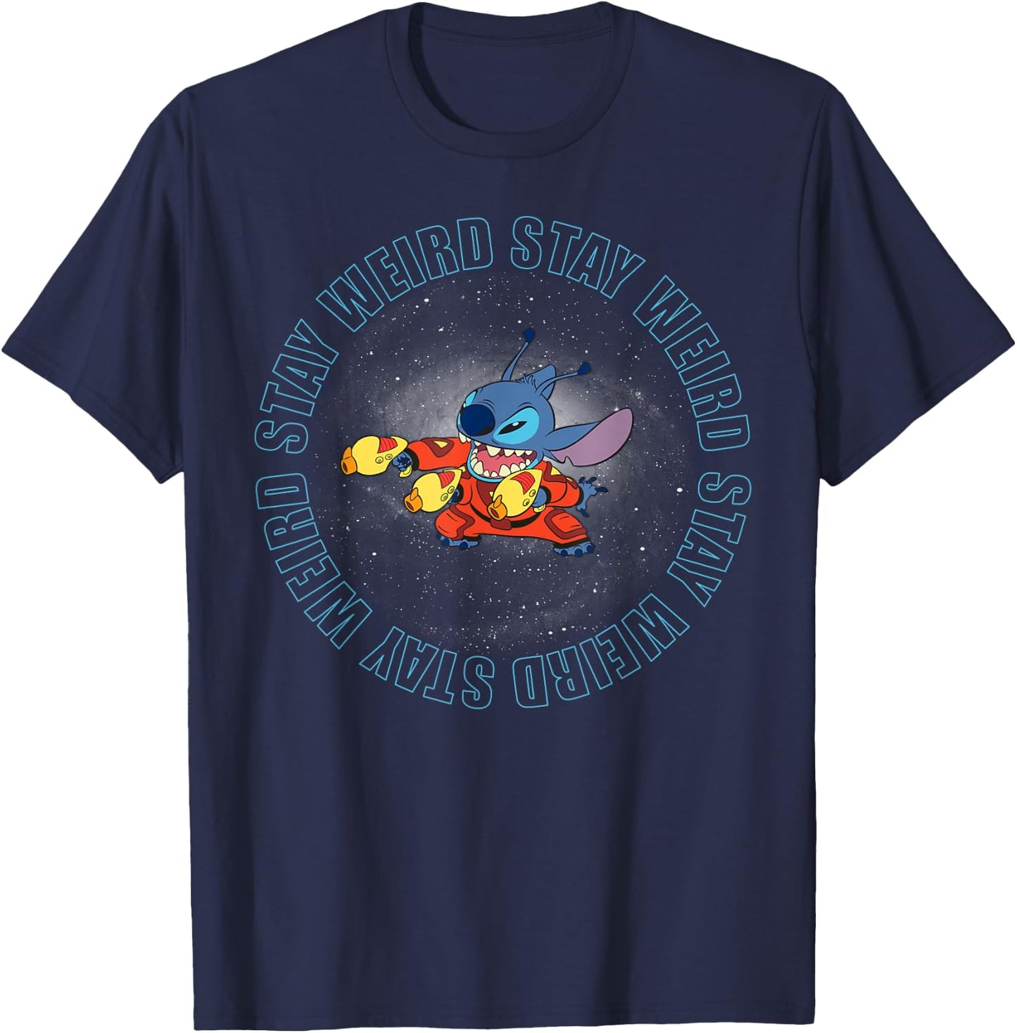 Lilo & Stitch - Stitch Space T-Shirt - T-Shirt | Navy