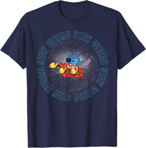 Lilo & Stitch - Stitch Space T-Shirt - T-Shirt | Navy