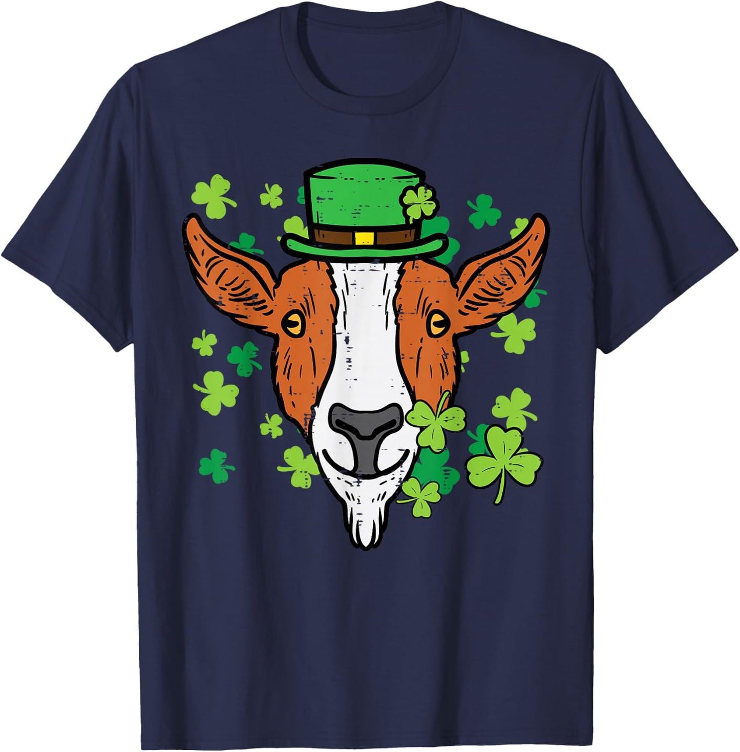 St Patricks Day Irish Goat Saint Paddys Farm Men Boys Kids T-Shirt - T-Shirt | Navy