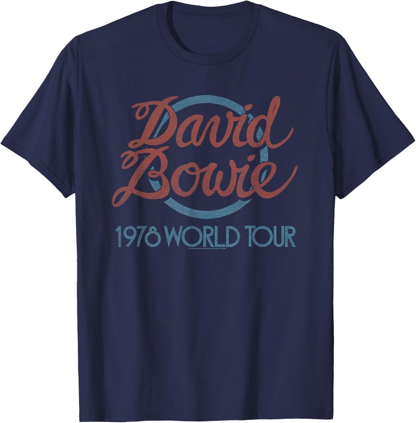 David Bowie 1978 World Tour Logo , black T-Shirt - T-Shirt | Navy