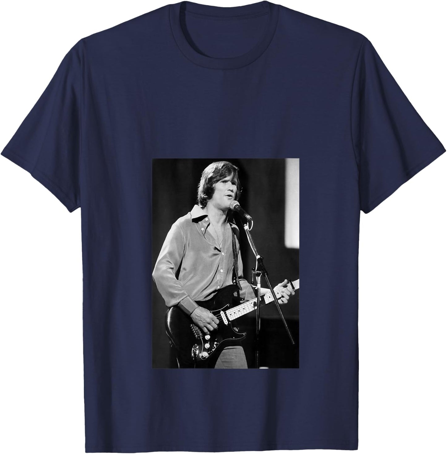 Women's Kris Kristofferson Singer Sunday Mornin' Comin' Down 1978 V-Neck T-Shirt - T-Shirt | Navy