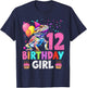 12th Birthday Girl Bearded Dragon 12 Years Old Bday Party T-Shirt - T-Shirt | Navy