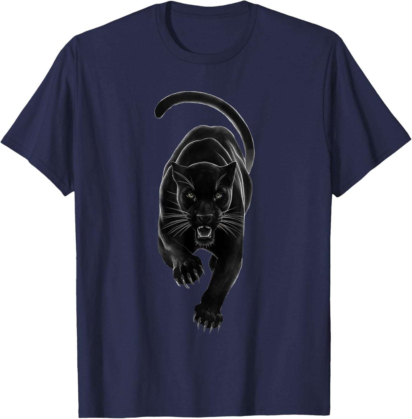 leopard jaguar Animal Powerful Cat Panther Graphic T-Shirt - T-Shirt | Navy