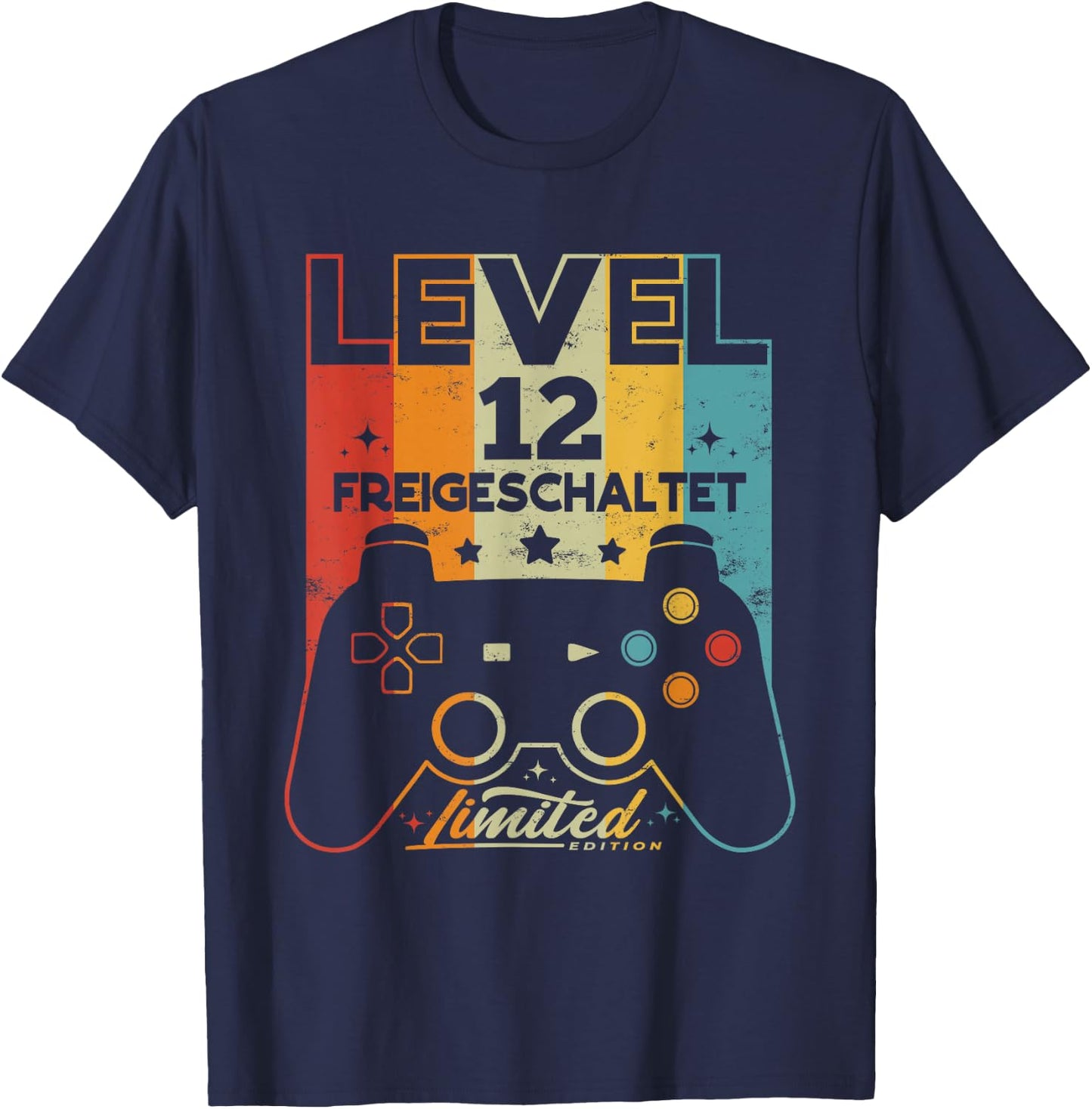 12 Years Boy Girl Gamer Born 2010 12th Birthday , black, s T-Shirt - T-Shirt | Navy