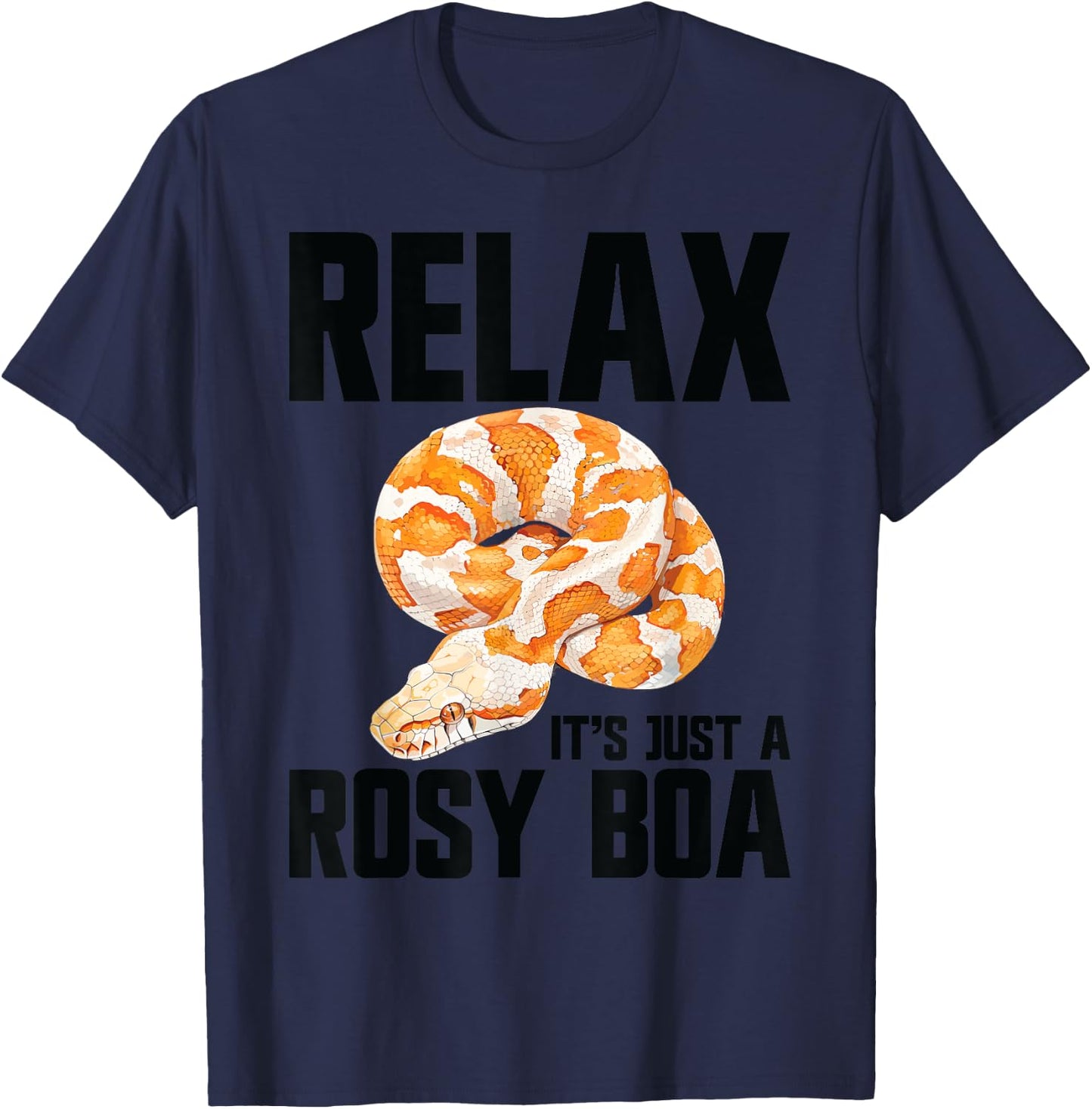Rosy Boa Snake Plush Stuffed Animal Snake Food Rosy Boa T-Shirt - T-Shirt | Navy