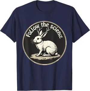 Jackalope Cryptid Mythical Rabbit T-Shirt - T-Shirt | Navy