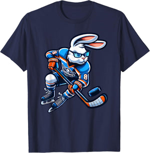 Happy Easter Bunny Hockey Rabbit Men Women Kid T-Shirt - T-Shirt | Navy