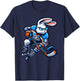 Happy Easter Bunny Hockey Rabbit Men Women Kid T-Shirt - T-Shirt | Navy