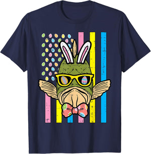 Easter Bunny Fish US Flag Funny Patriotic Men Boys Kids Teen T-Shirt - T-Shirt | Navy