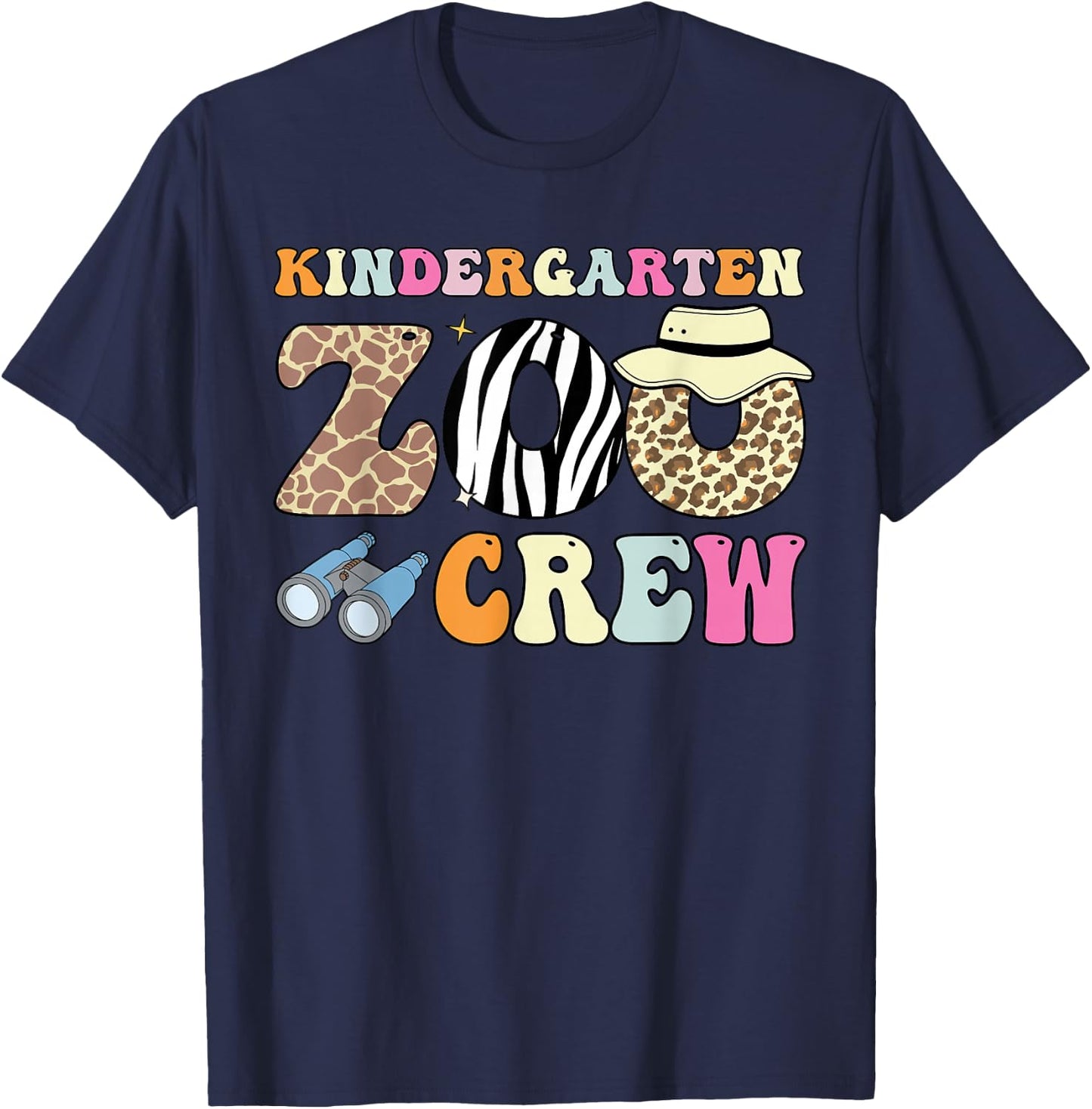 Field Zoo Trip Shirt For Teacher, Kindergarten Crew T-Shirt - T-Shirt | Navy