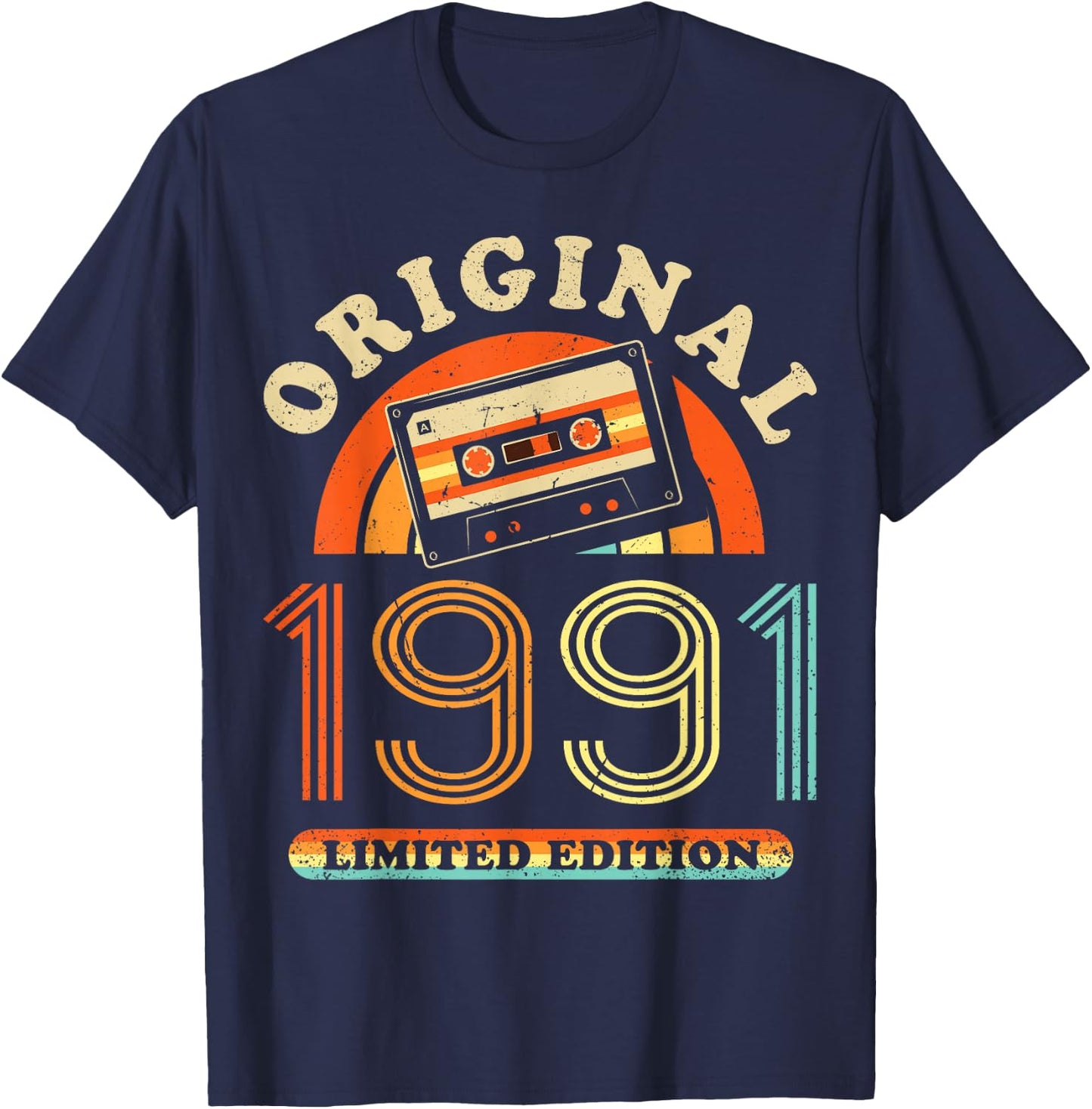 35.Geburtstag Original Männer Frauen Vintage Jahrgang 1991 T-Shirt - T-Shirt | Navy