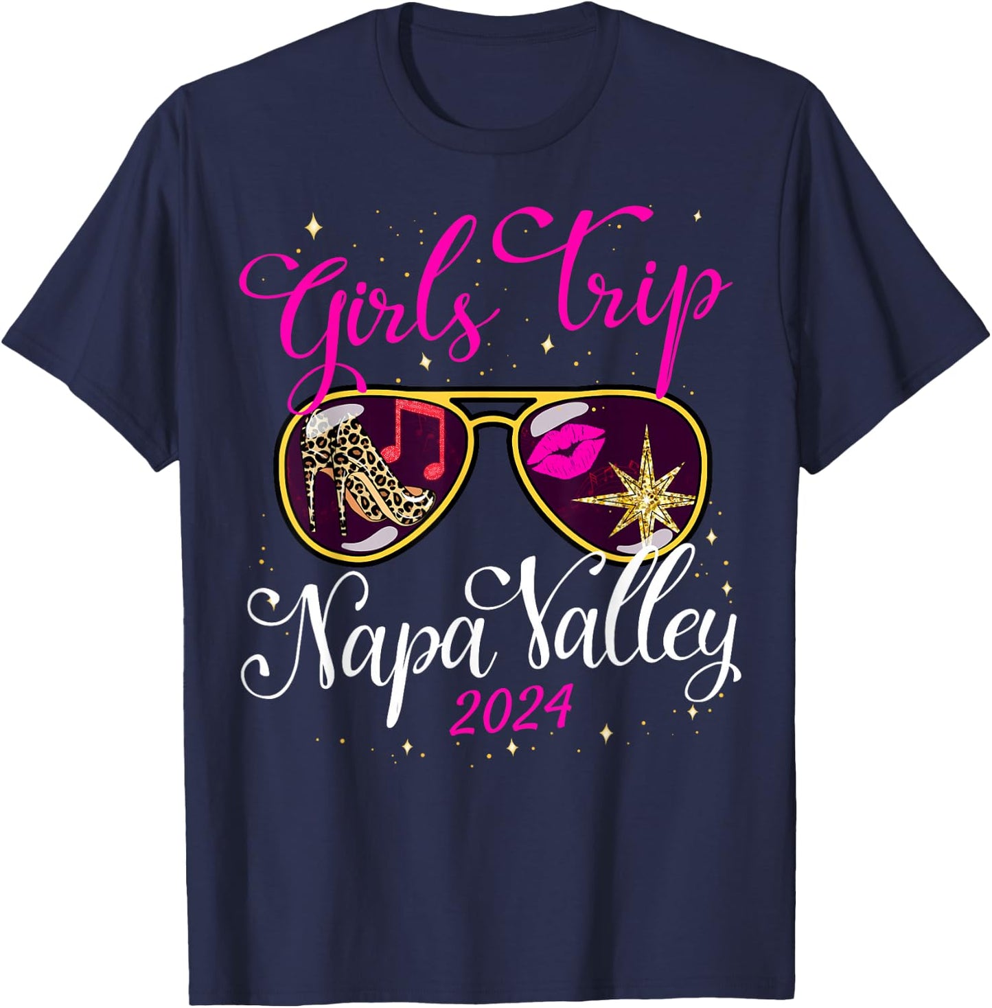 Girls Trip Napa Valley 2024 Weekend Birthday Squad T-Shirt - T-Shirt | Navy