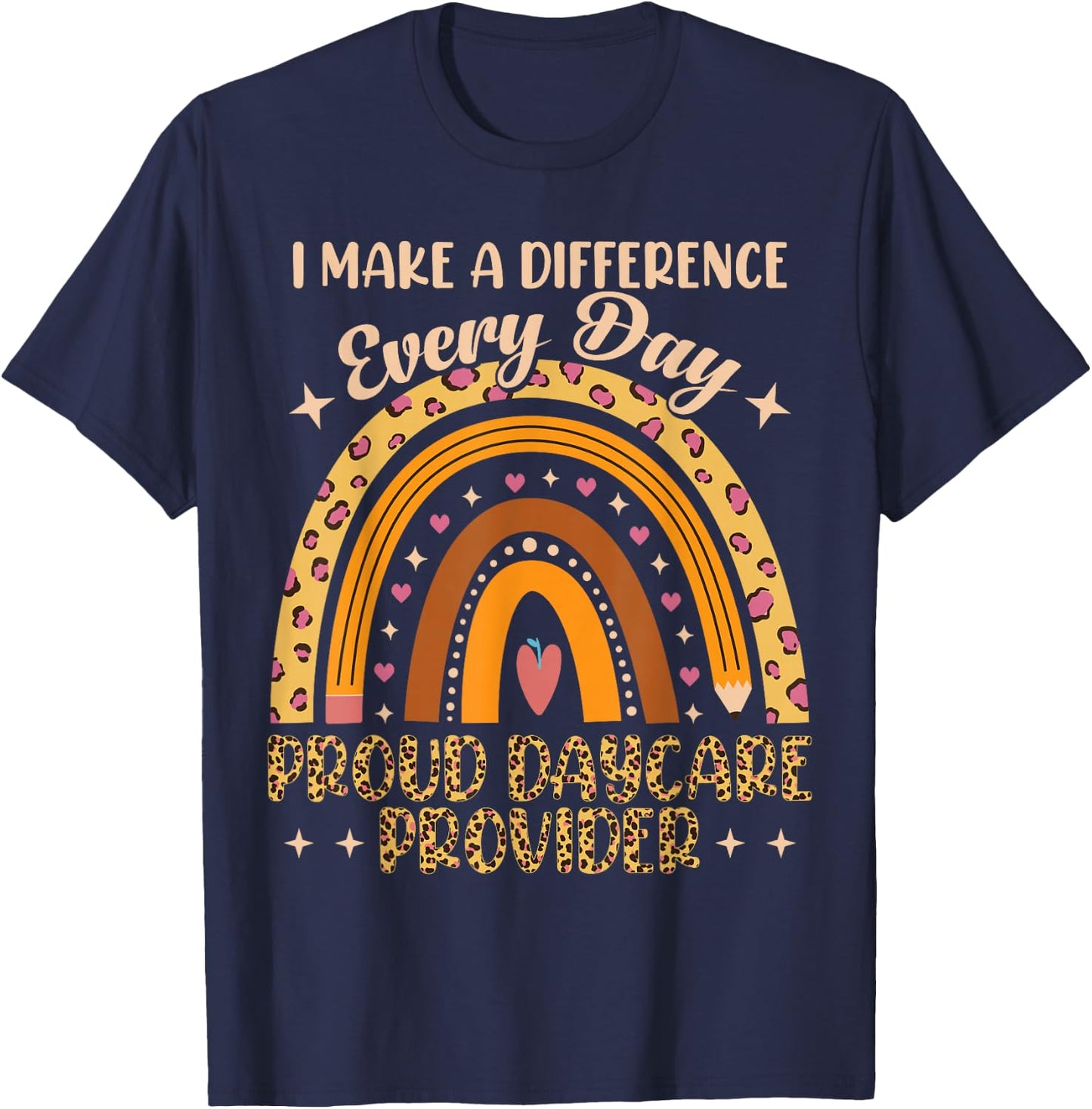 Proud Childcare Worker Daycare Provider T-Shirt - T-Shirt | Navy