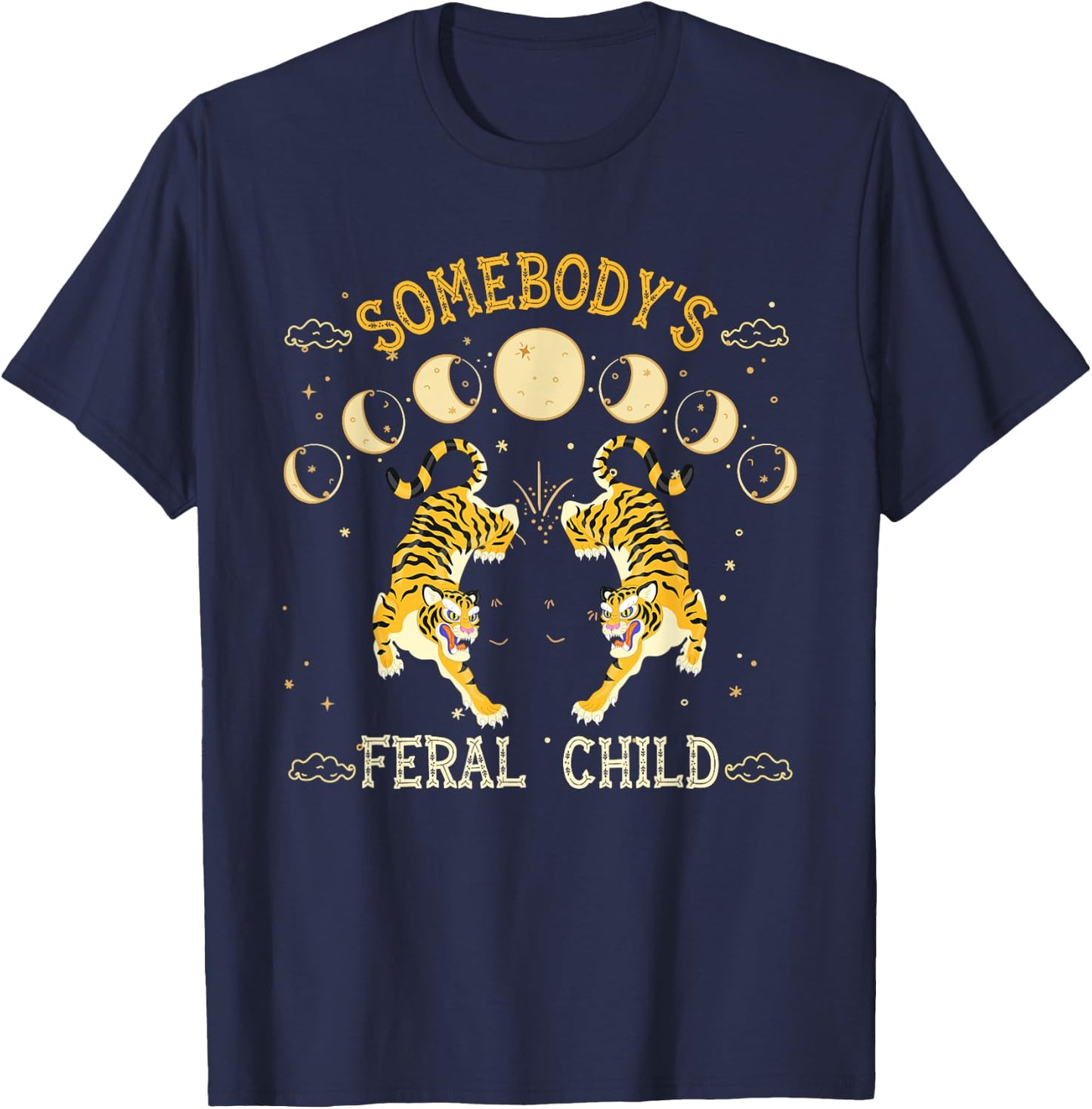 Somebody's Feral Child Funny Kids Toddler T-Shirt - T-Shirt | Navy