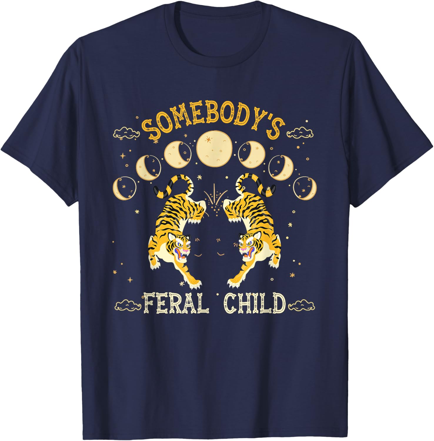 Somebody's Feral Child Funny Kids Toddler T-Shirt - T-Shirt | Navy