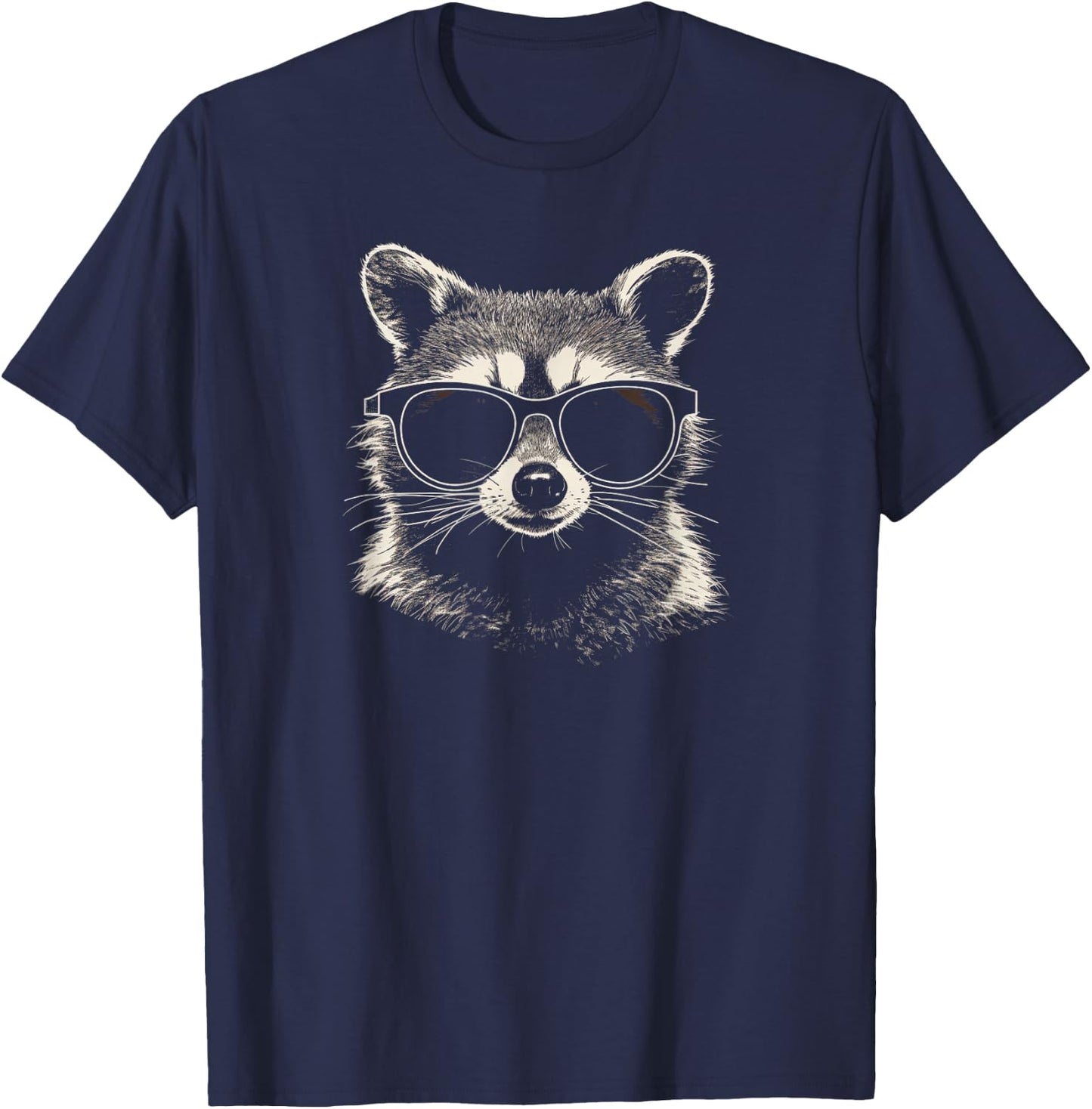 Funny Racoon cool Urban art street T-Shirt - T-Shirt | Navy
