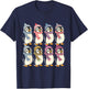 Arctic Penguins in Scarves and Hats Cute Design T-Shirt - T-Shirt | Navy