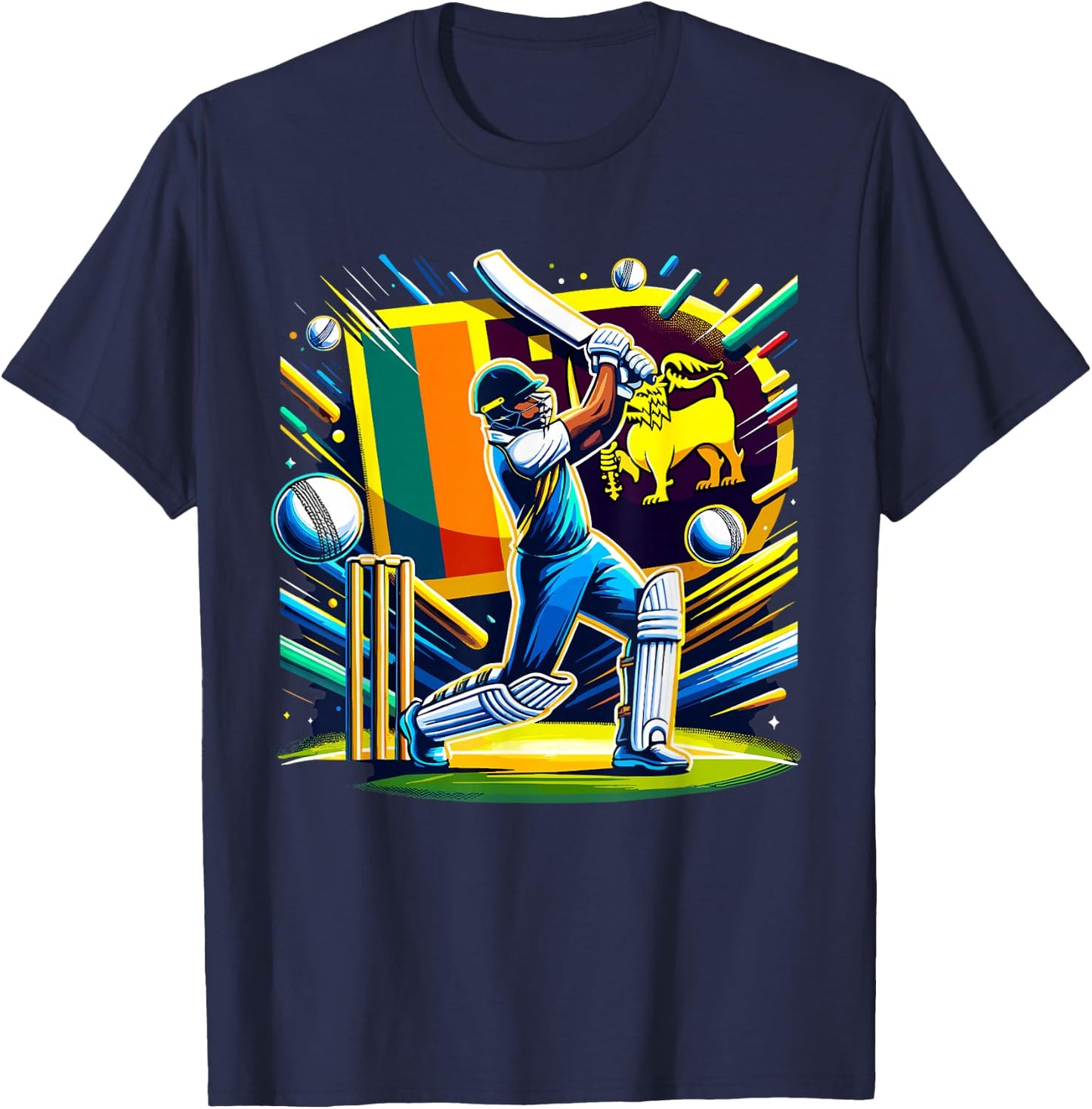 Sri Lankan Cricket Jersey 2024 , Black, S T-Shirt - T-Shirt | Navy