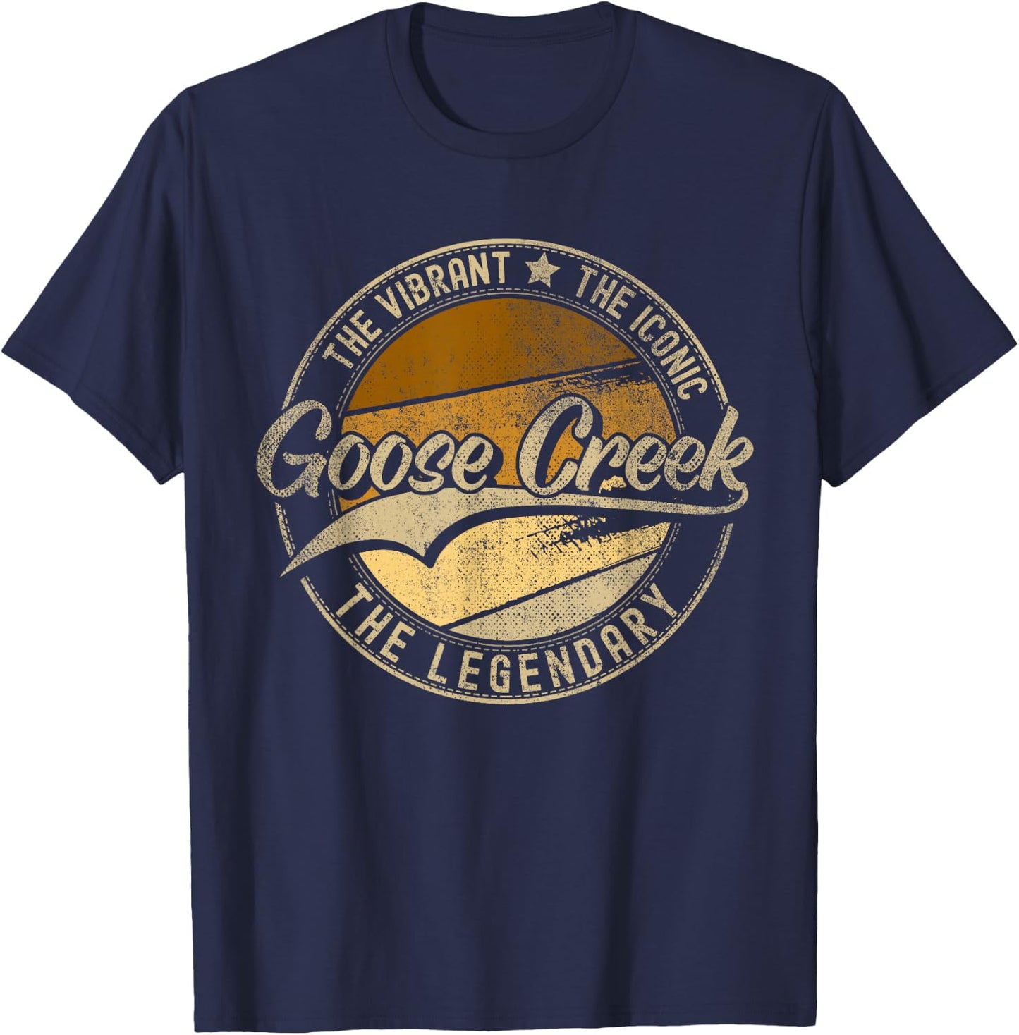Goose Creek SC | South Carolina | Vintage Distressed T-Shirt - T-Shirt | Navy