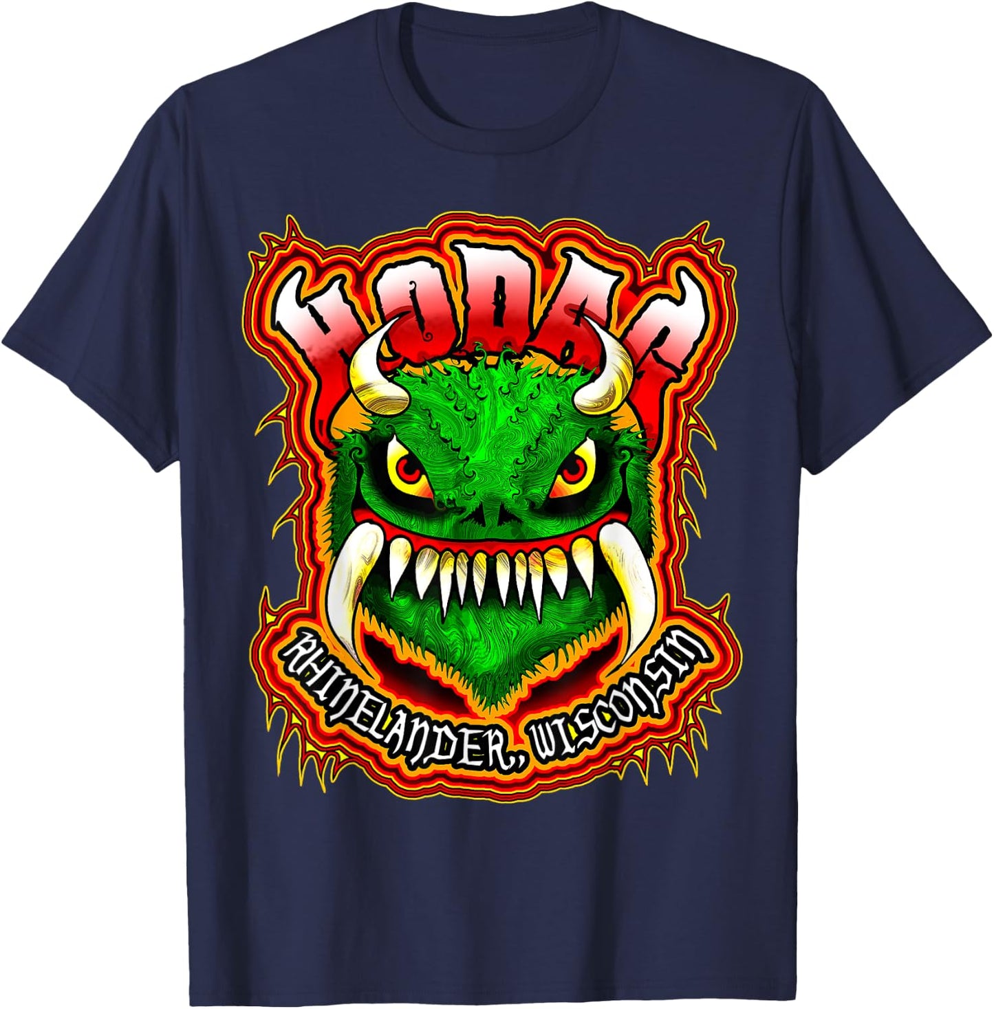 Hodag Rheinlander Wisconsin Monster Cryptozoology Creature T-Shirt - T-Shirt | Navy