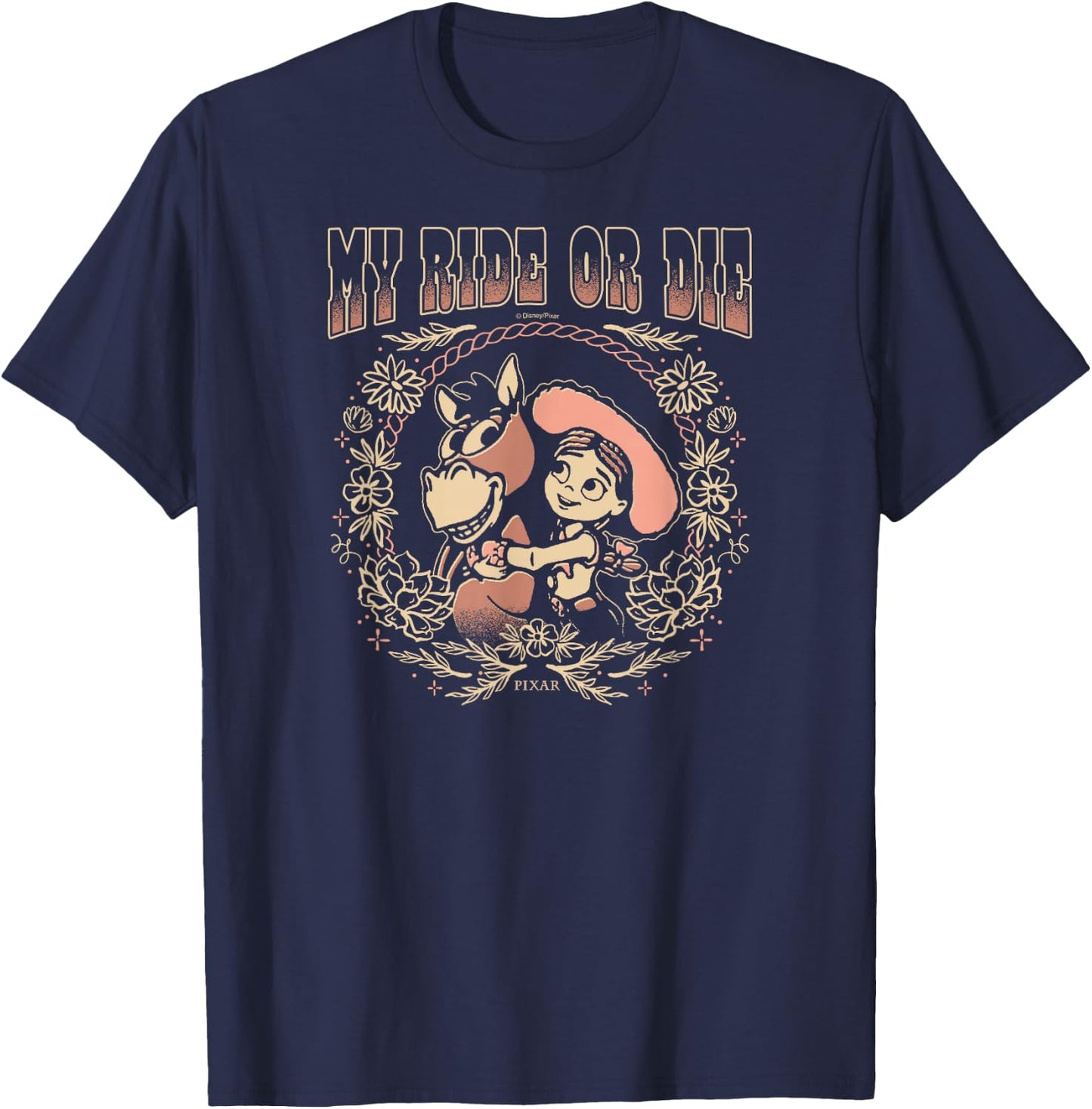 Toy Story 5 - Jessie & Bullseye Ride Or Die T-Shirt - T-Shirt | Navy