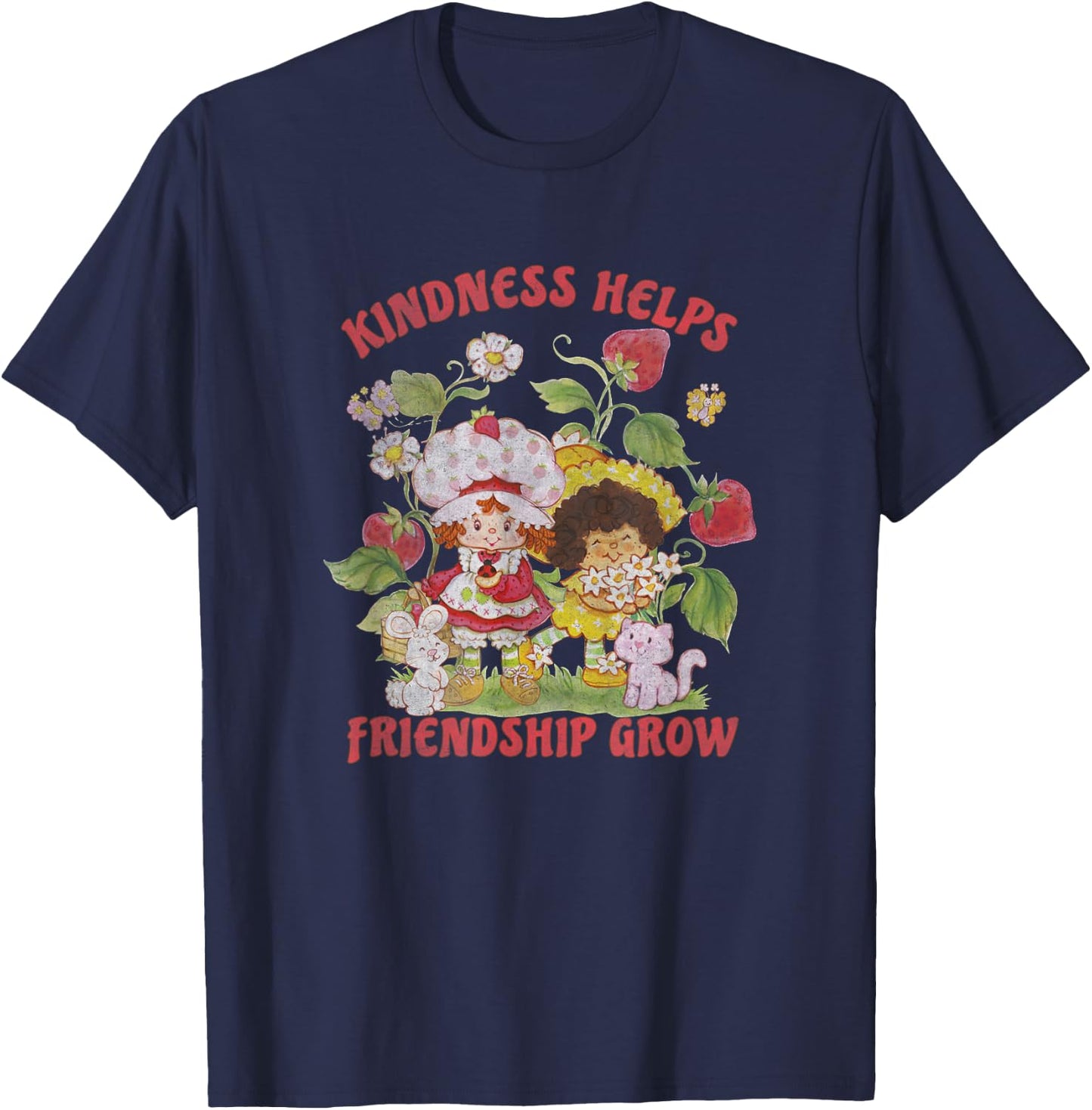 Strawberry Shortcake Orange Blossom Kindness & Friendship T-Shirt - T-Shirt | Navy