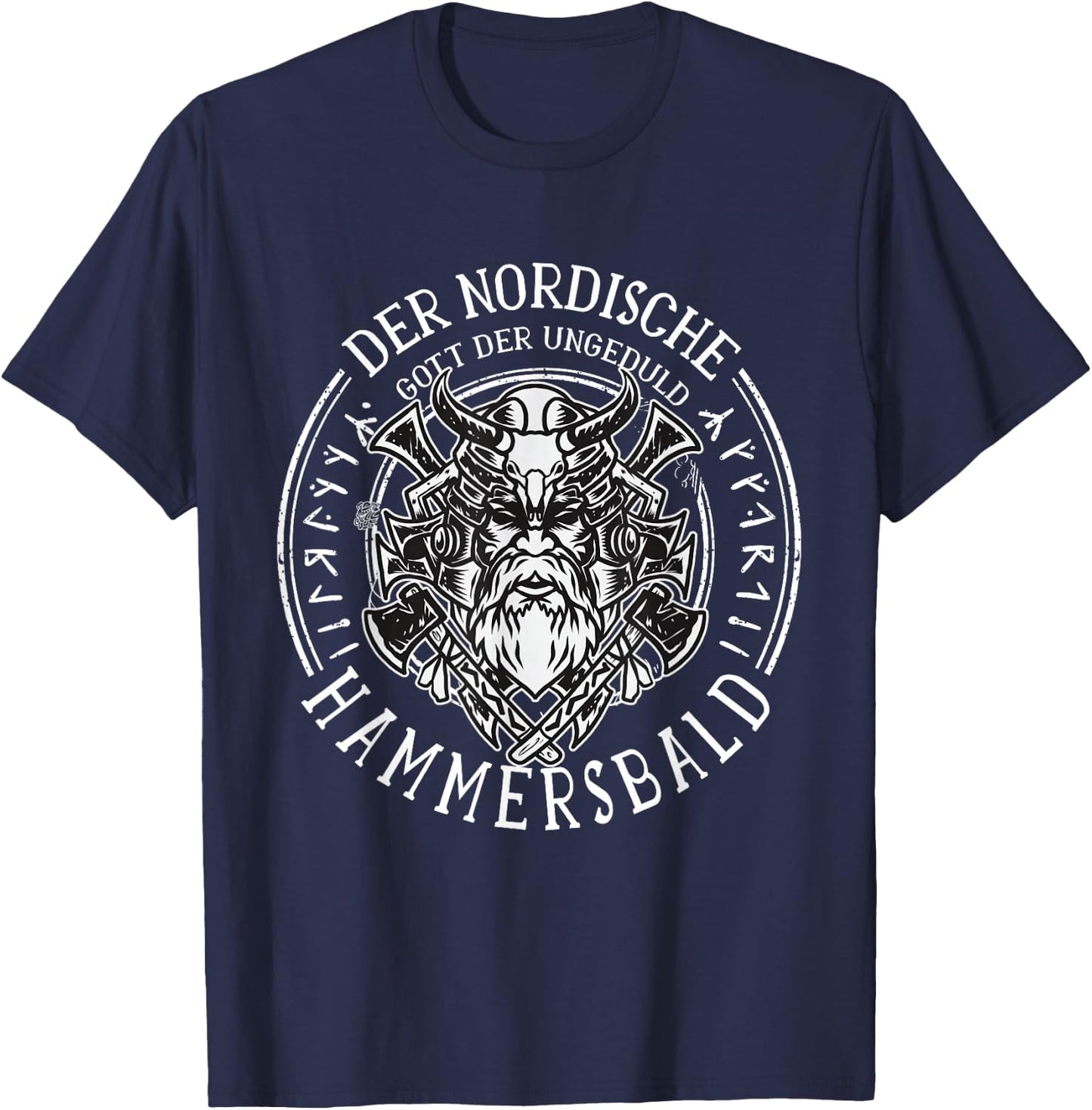Nordische Mythologie Gott der Ungeduld Hammersbald T-Shirt - T-Shirt | Navy