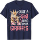 Cute Just A Girl Who Loves Giraffes Giraffe Animal Lover T-Shirt - T-Shirt | Navy