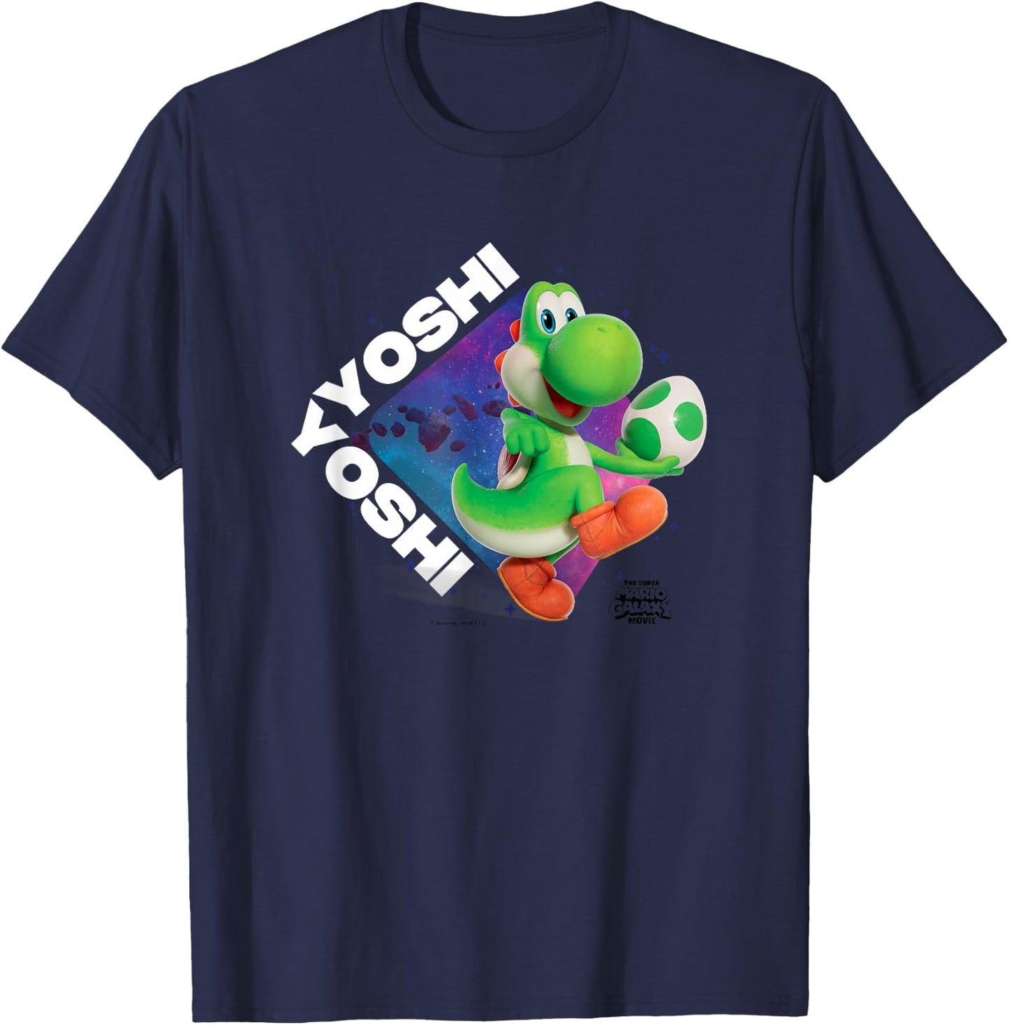 The Super Mario Galaxy Movie Yoshi in Action T-Shirt - T-Shirt | Navy