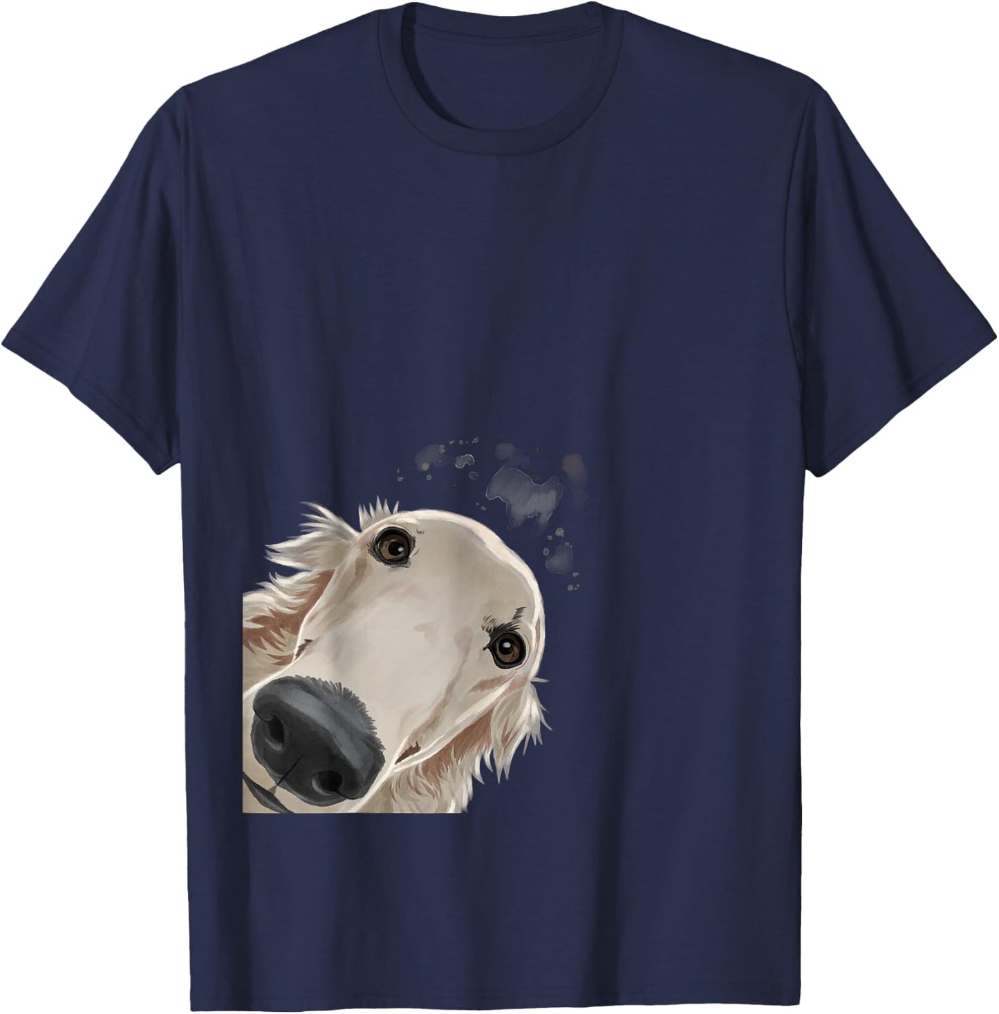 Curious Dog Barsoi T-Shirt - T-Shirt | Navy