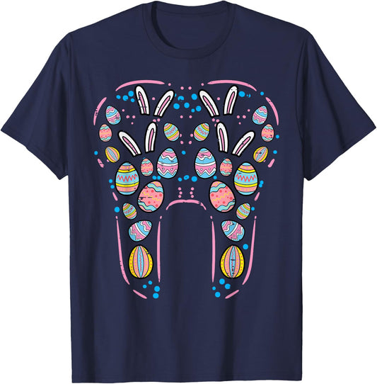 Easter Dentist Tooth Cute Teeth Dental Assistant Women Men T-Shirt - T-Shirt | Navy