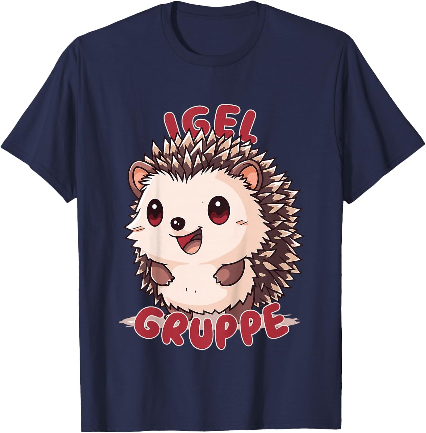 Kinder Niedlicher Igel für Kindergarten, Igelgruppe Kita T-Shirt - T-Shirt | Navy