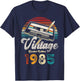 Vintage 1985 Birthday 41 Years Cassette Pencil T-Shirt - T-Shirt | Navy