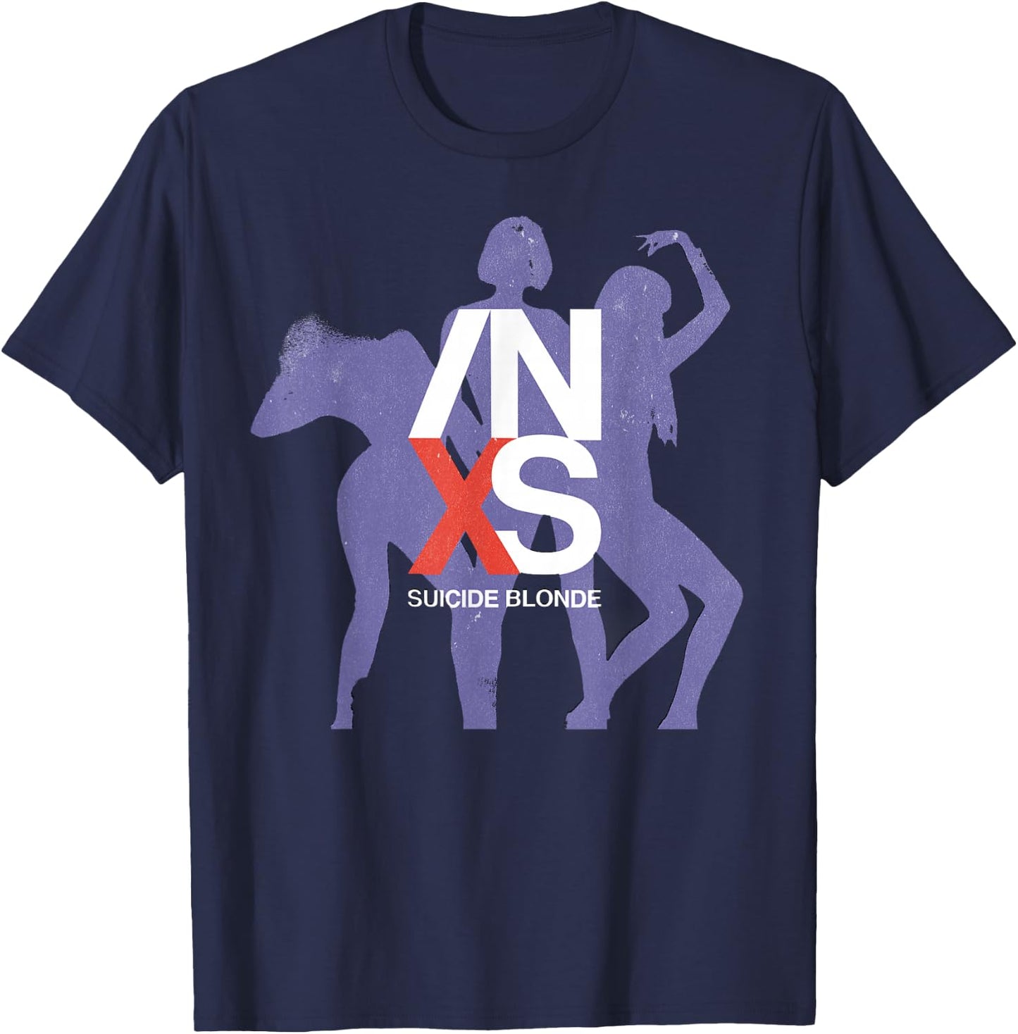 INXS – Suicide Blonde Dancers , Black, S T-Shirt - T-Shirt | Navy