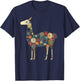 Llama Alpaca Floral Colorful Flowers Peru Peruvian Souvenir T-Shirt - T-Shirt | Navy