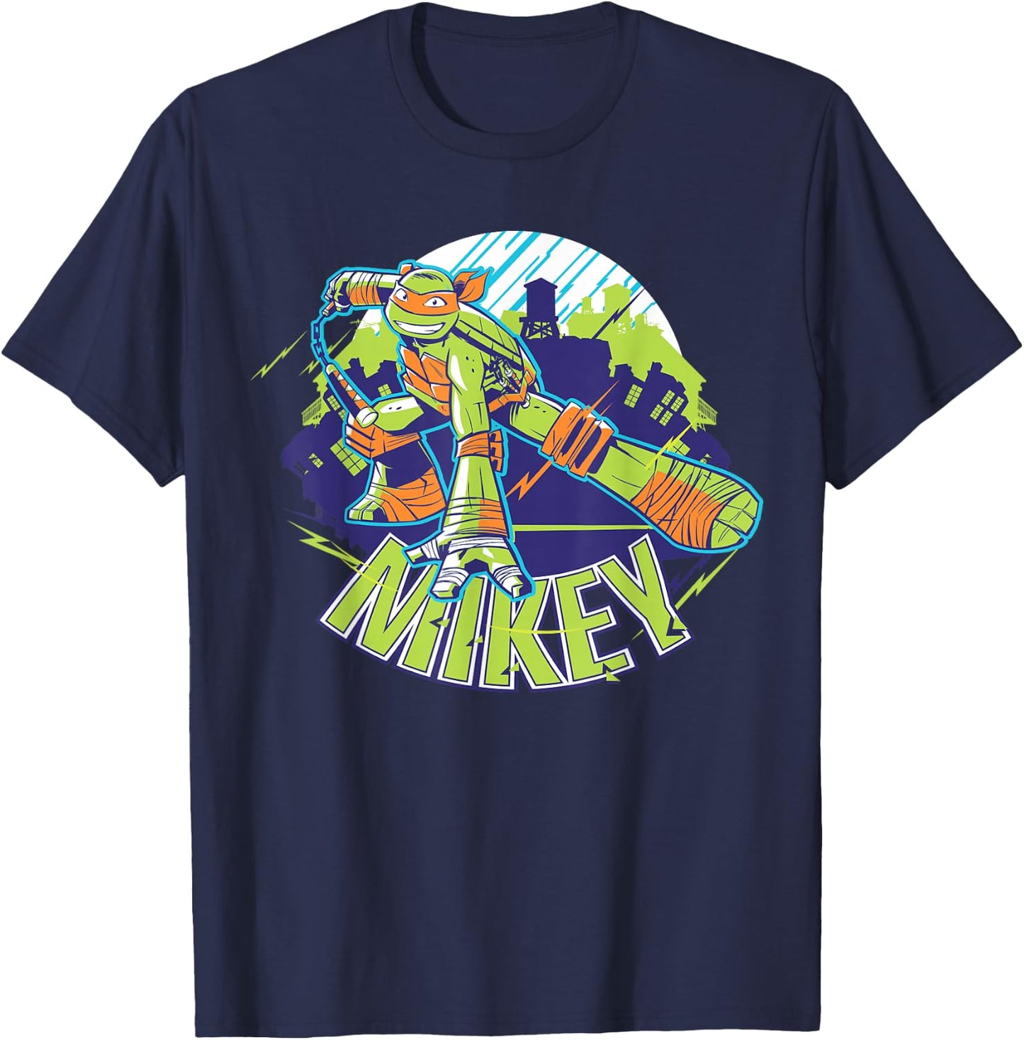 Teenage Mutant Ninja Turtles Michaelangelo Mikey T-Shirt - T-Shirt | Navy