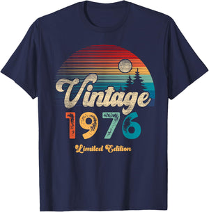Vintage 1976 Limited Edition Sunset 50th Anniversary T-Shirt - T-Shirt | Navy