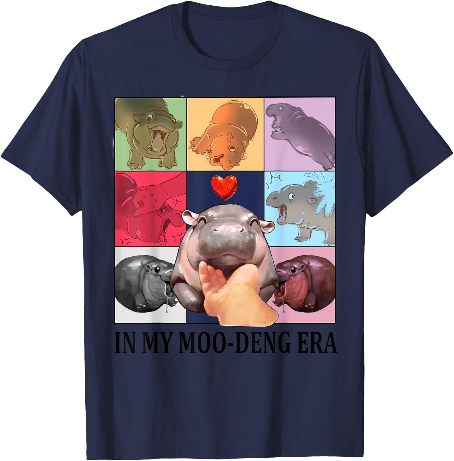IN MY MOO-DENG ERA - Funny MOO-DENG Hippo Child T-Shirt - T-Shirt | Navy