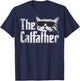 Men's The Catfather Funny Cat Dad Father's Day Vintage Father's Day , black T-Shirt - T-Shirt | Navy