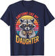 Awesome Like My Daughter Raccoon Dad Funny Father’s Day T-Shirt - T-Shirt | Navy