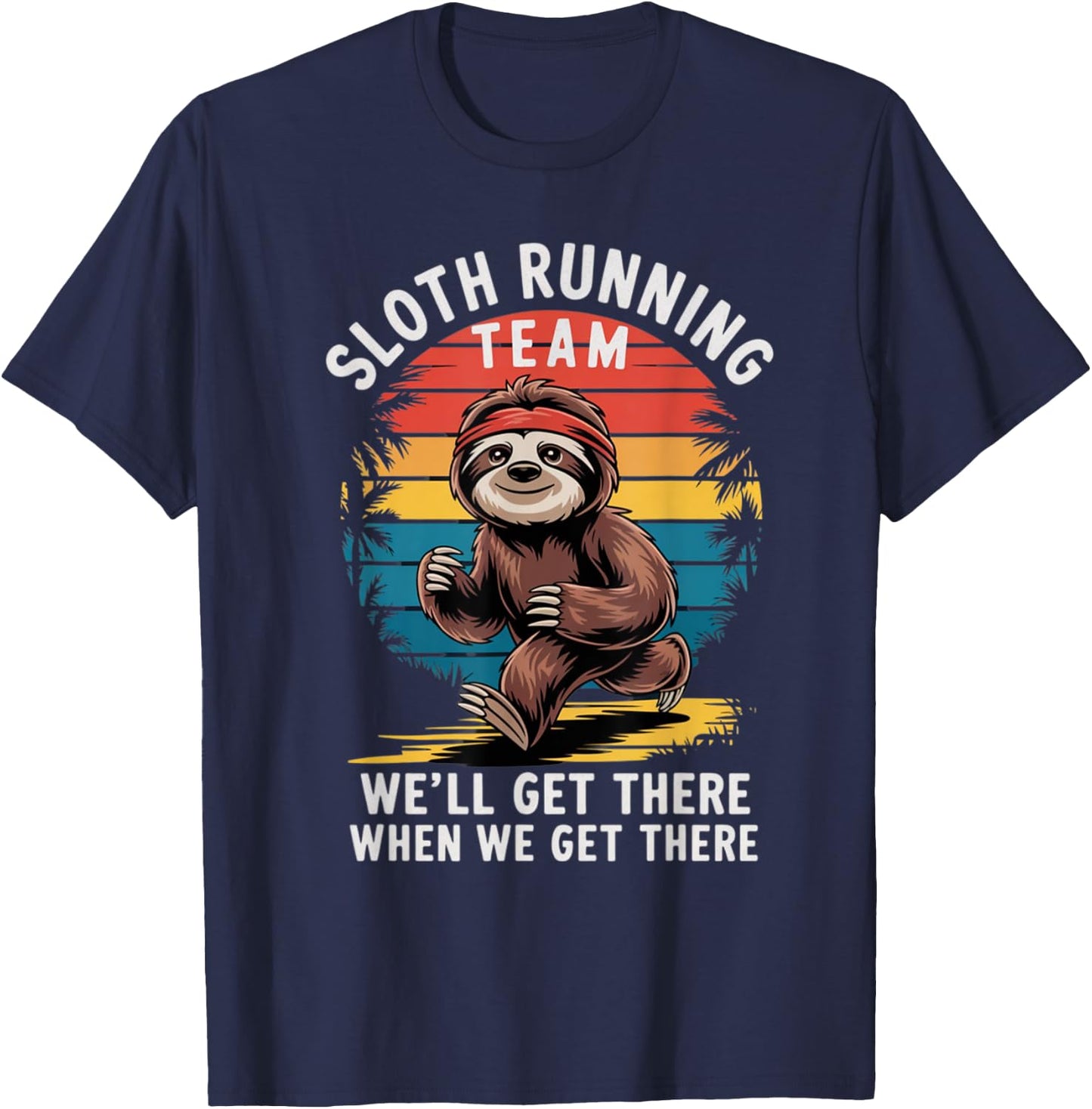 sloth running team Jogger Cardio T-Shirt - T-Shirt | Navy