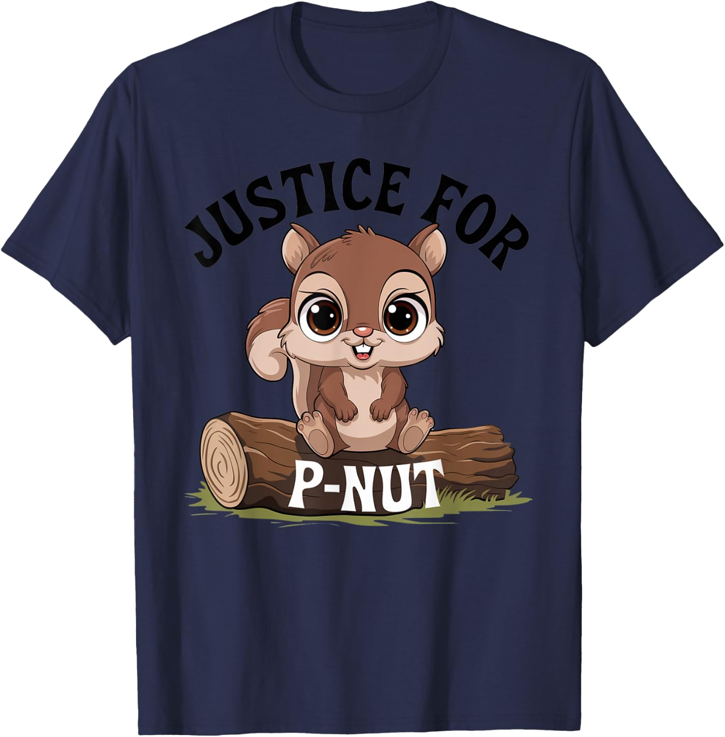 Justice for P-Nut Special Squirrel . Pnut Justice T-Shirt - T-Shirt | Navy