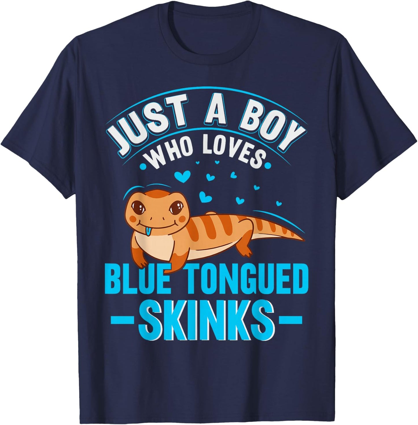 Skink Blue tongue Lizard Design for a Blue tongued skink Boy T-Shirt - T-Shirt | Navy