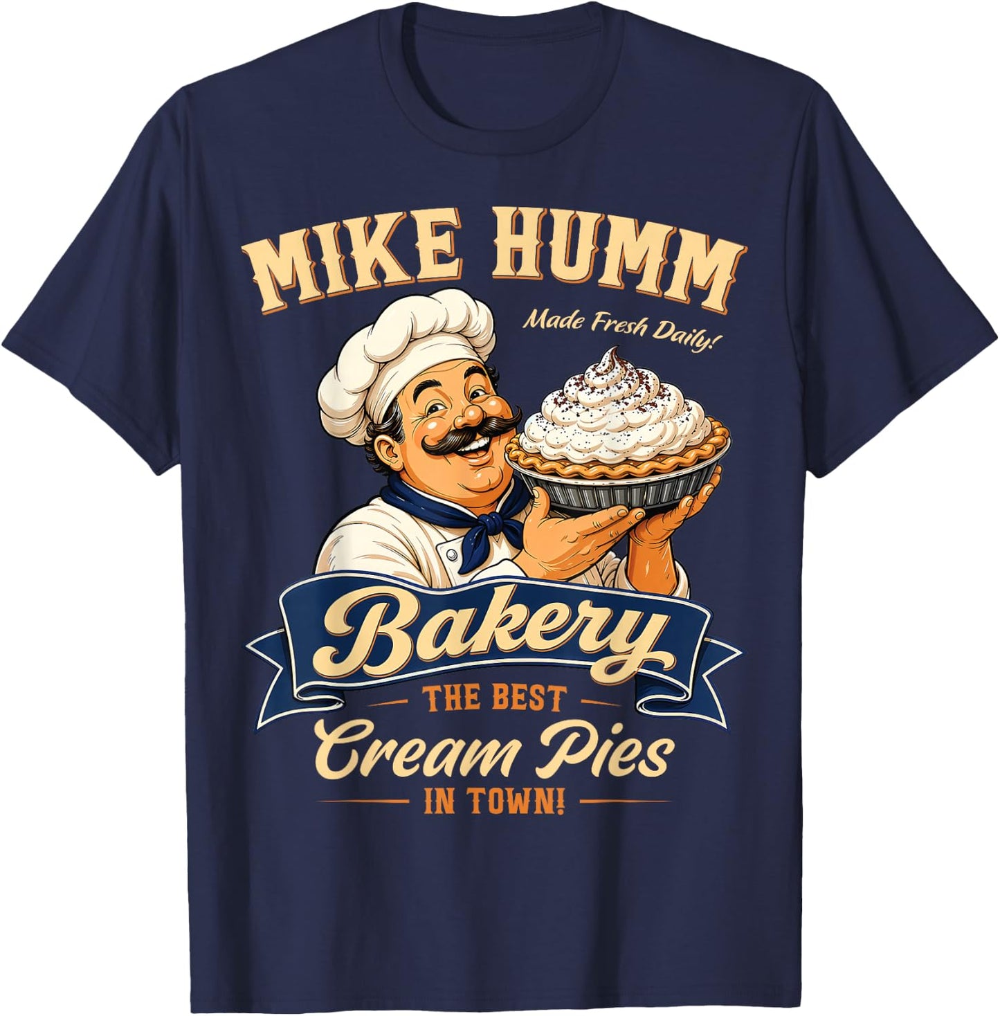 Funny Adult Humor Mike Humm Innuendo Joke Pun Gag Gifts T-Shirt - T-Shirt | Navy